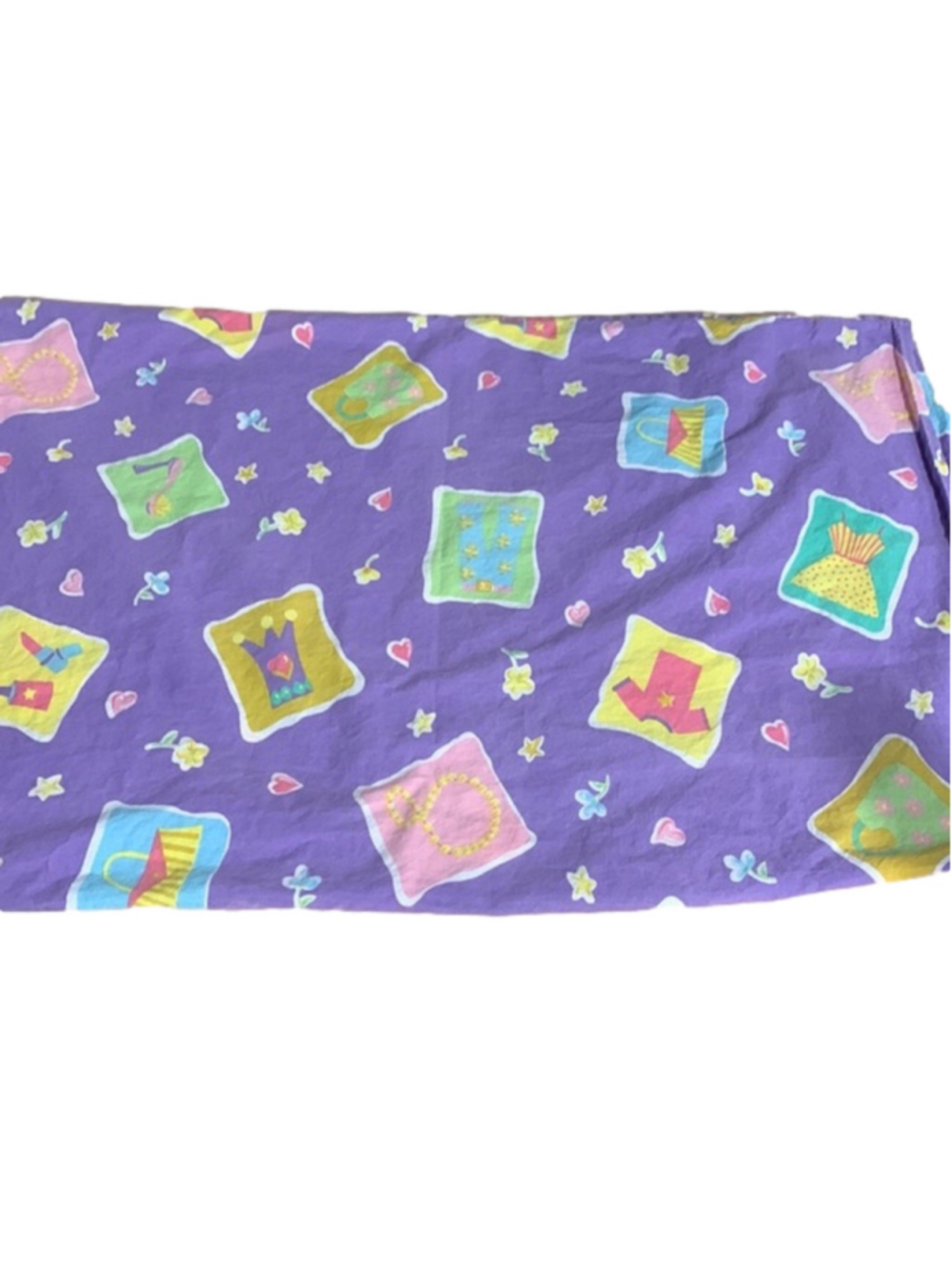 🔒 5 items for $10 - Cute fashion focuses pillowcase purple yellow 90's